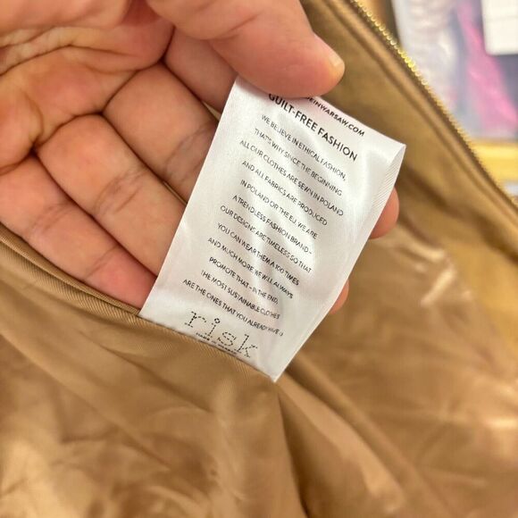 Risk Women's Long Waistcoat Large Tigers eye Large Solid Sleeveless Full Zip - Picture 13 of 14